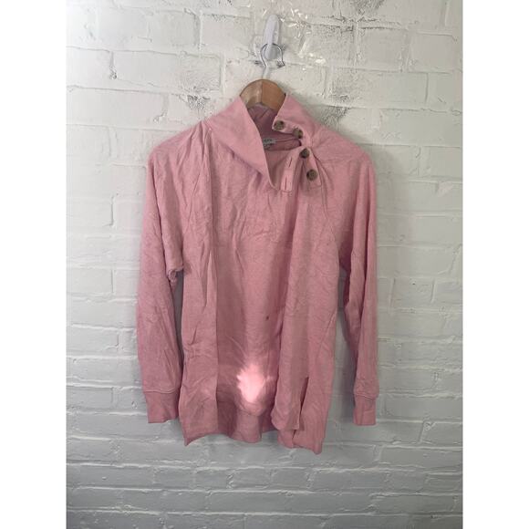 J. Crew Women's High Neck Pullover Sweater Long Sleeve Pink Size Medium - Picture 1 of 5